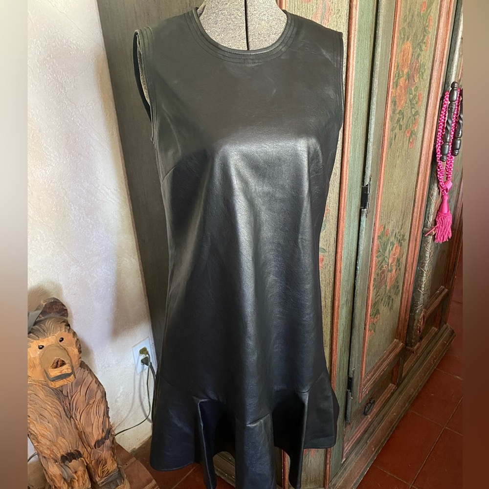 BCBG black pleather dress